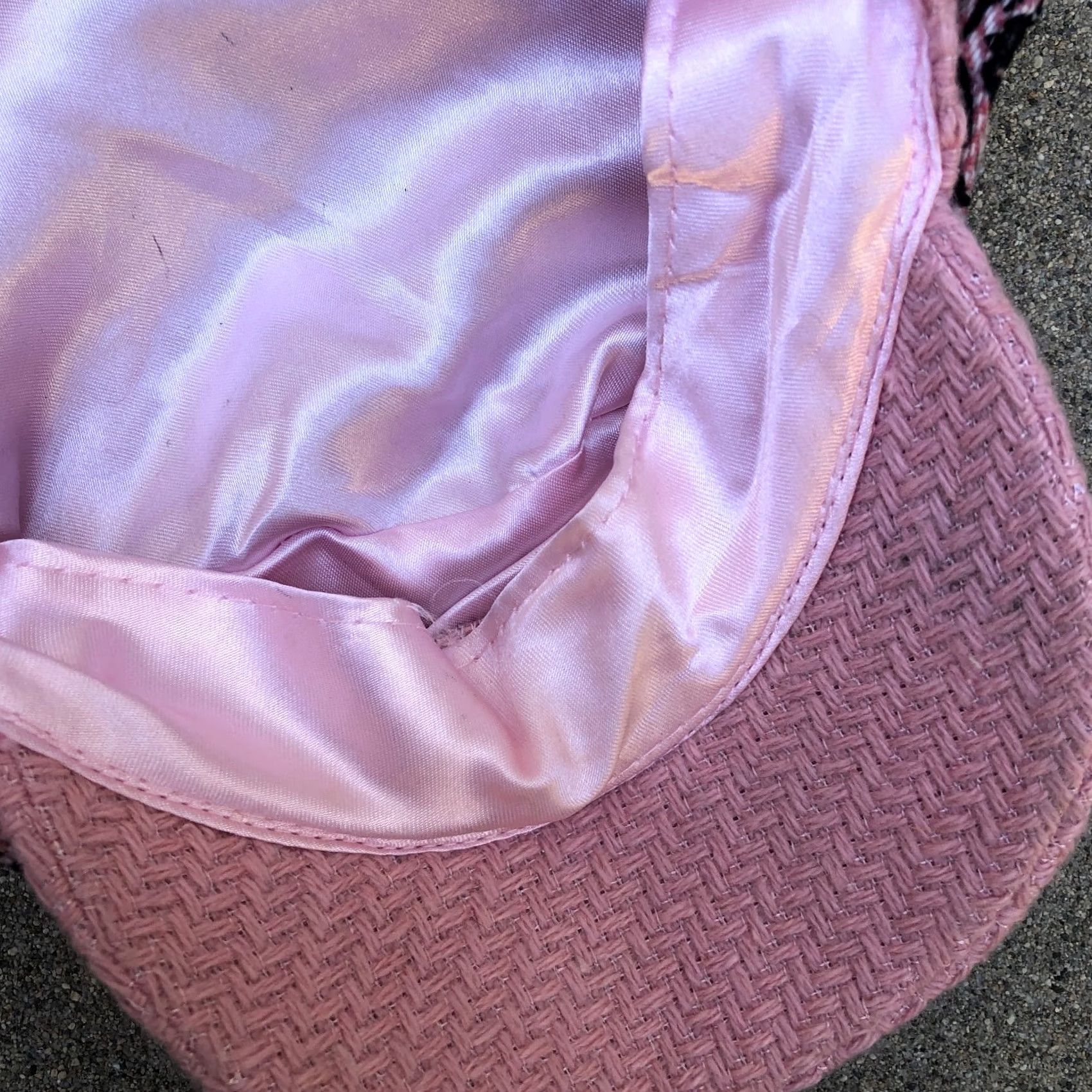 Pinko VINTAGE UBI Hats Floral Newsboy Hat Women's One Size Pink Cap Woven Size ONE SIZE - 5 Thumbnail