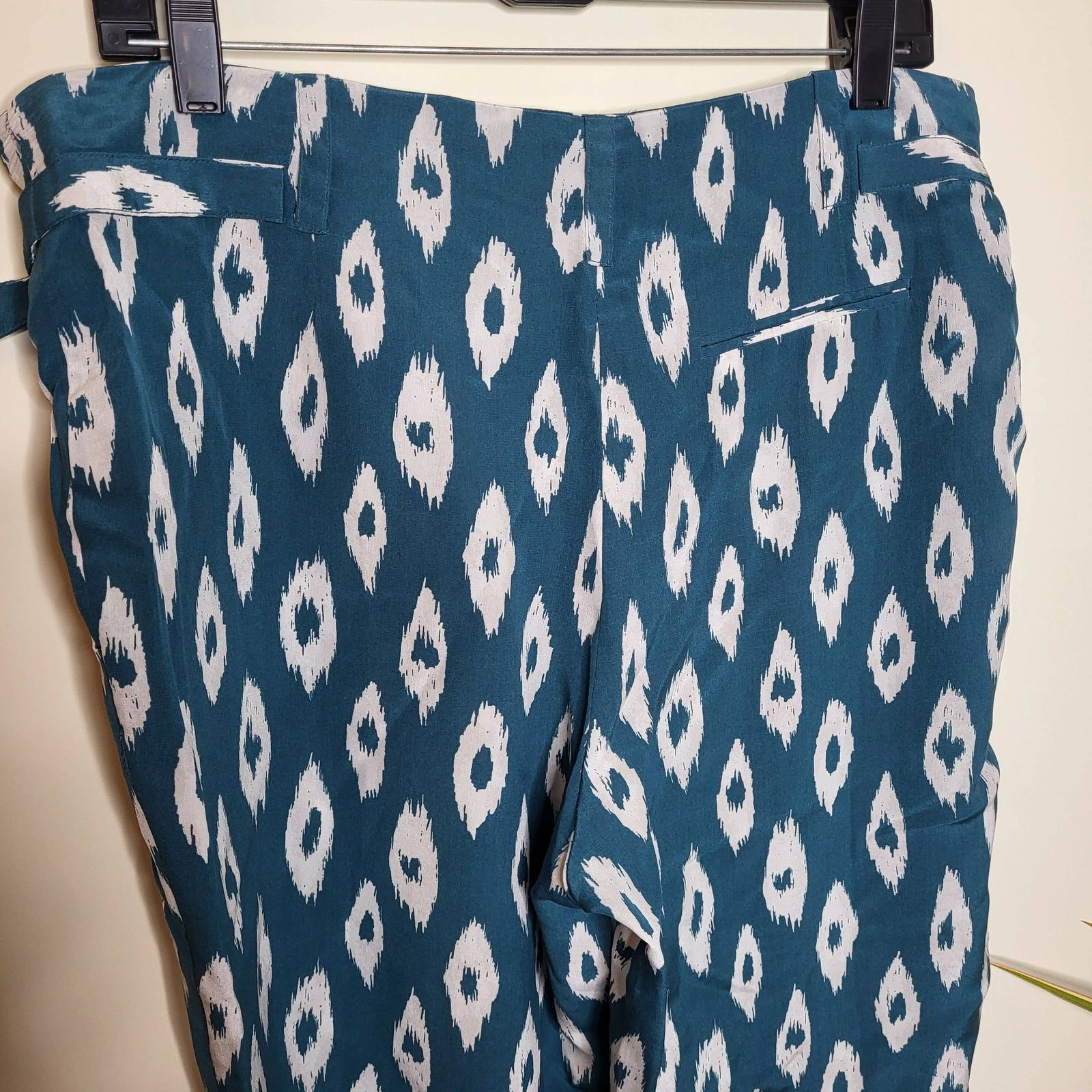 Equipment Equipment Silk Button Front Cropped Tie Waist Pants Size 12 Size 34" / US 12 / IT 48 - 3 Thumbnail