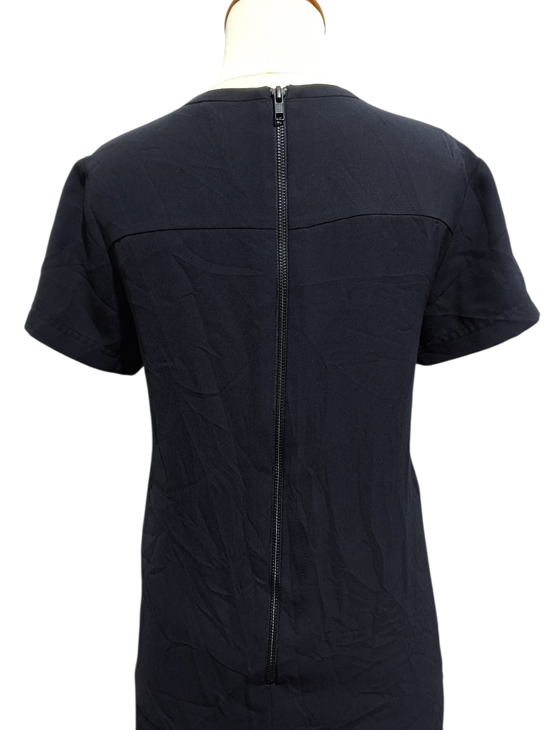 Theory Theory Eloria Madera Black Minimal Shift Dress Size XS / US 0-2 / IT 36-38 - 6 Thumbnail