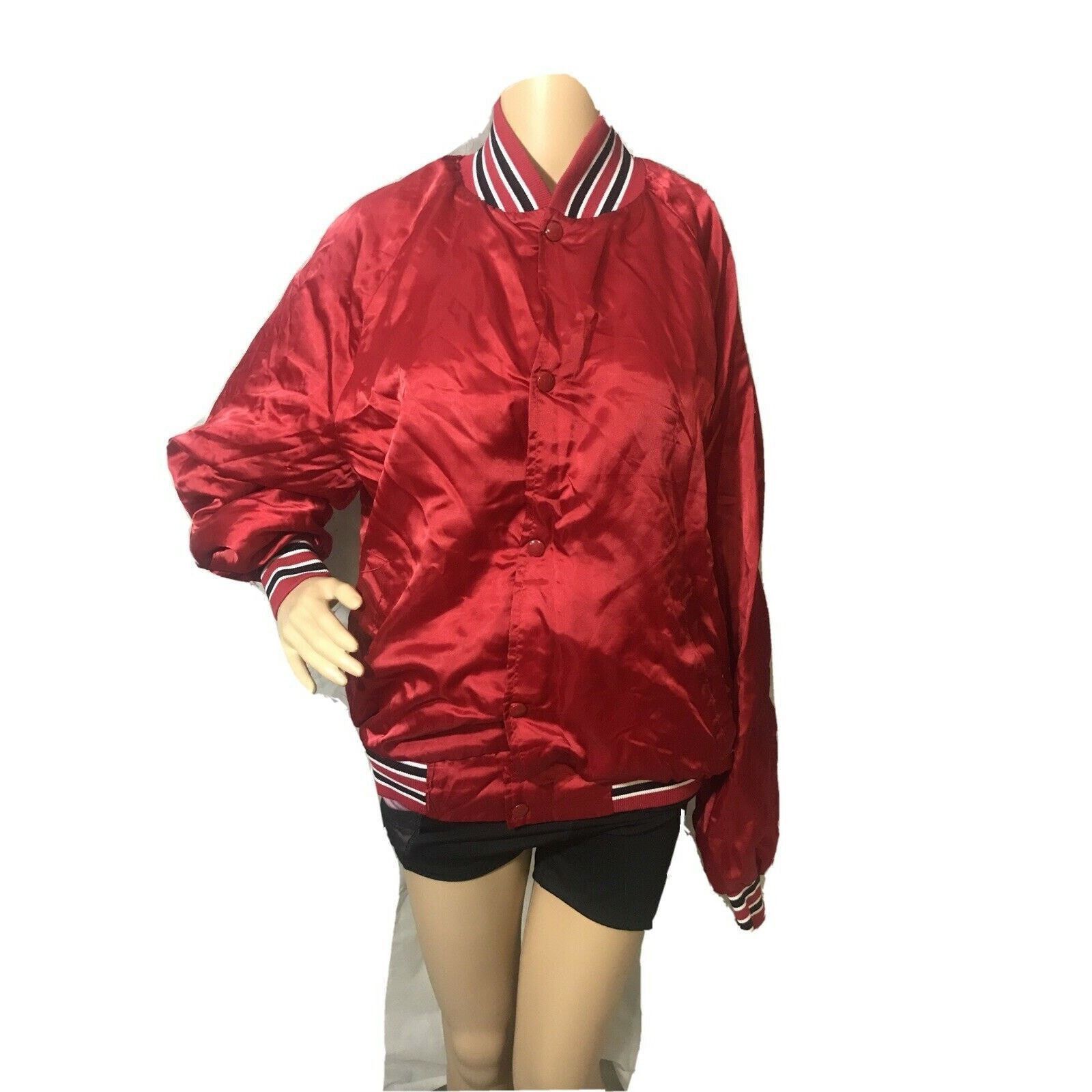 Other Vintage Red Satin Bomber Jacket 90s JYAA Girls Basketball P Size US L / EU 52-54 / 3 - 6 Thumbnail