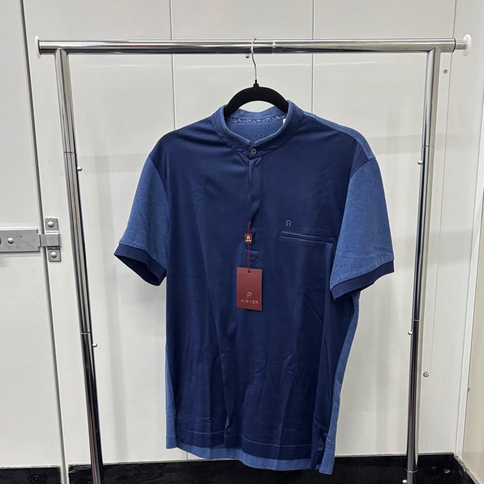 Etienne Aigner NWT Etienne Aigner Men's Blue Short Sleeve Shirt Size M Size US M / EU 48-50 / 2 - 1 Thumbnail