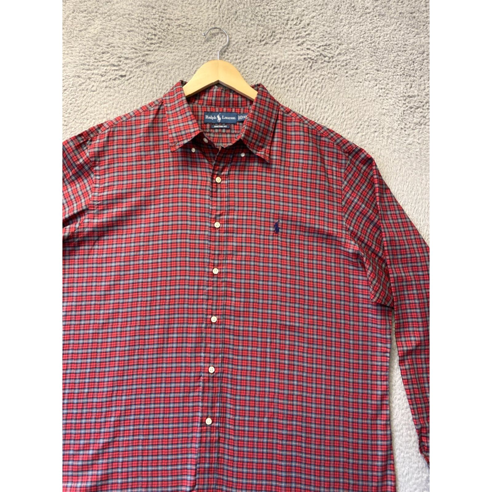 Polo Ralph Lauren VINTAGE Polo Ralph Lauren Button-Up Shirt Mens XXL Red Plaid Long Sleeve Preppy Classic Size US XXL / EU 58 / 5 - 2 Thumbnail