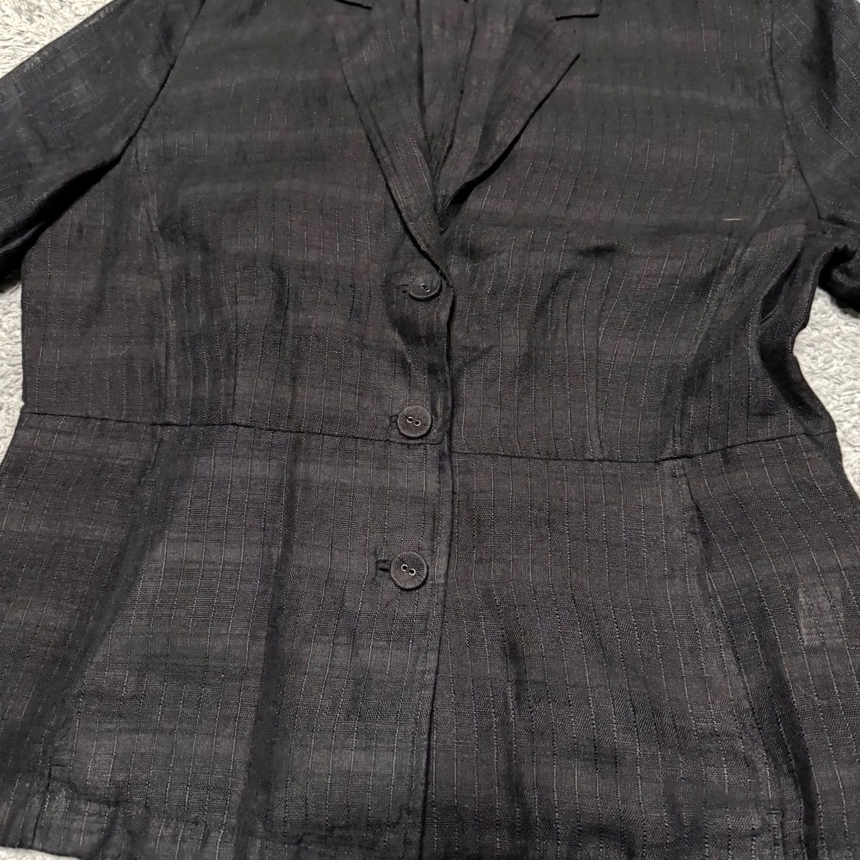 Eileen Fisher Eileen Fisher Blazer Shirt Jacket Womens Small Black Minimalist Lightweight Size S / US 4 / IT 40 - 2 Thumbnail