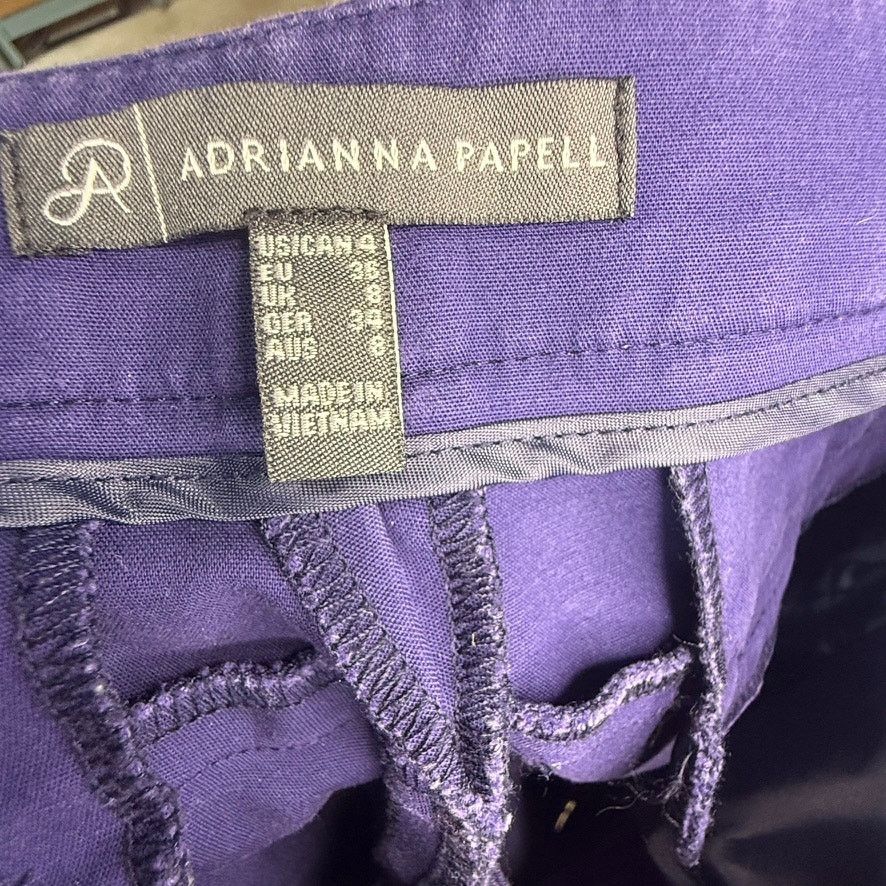 Adrianna Papell Adrianna Papell Women's Size 4 Blue Stretch Chino Pants Size 27" / US 4 / IT 40 - 2 Thumbnail