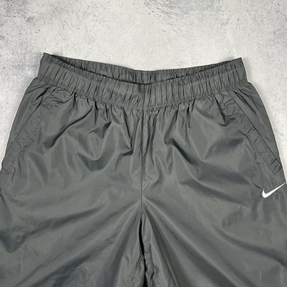 Nike × Vintage Vintage Nike drill nylon y2k swoosh track pants 90’s Size US 34 / EU 50 - 5 Thumbnail