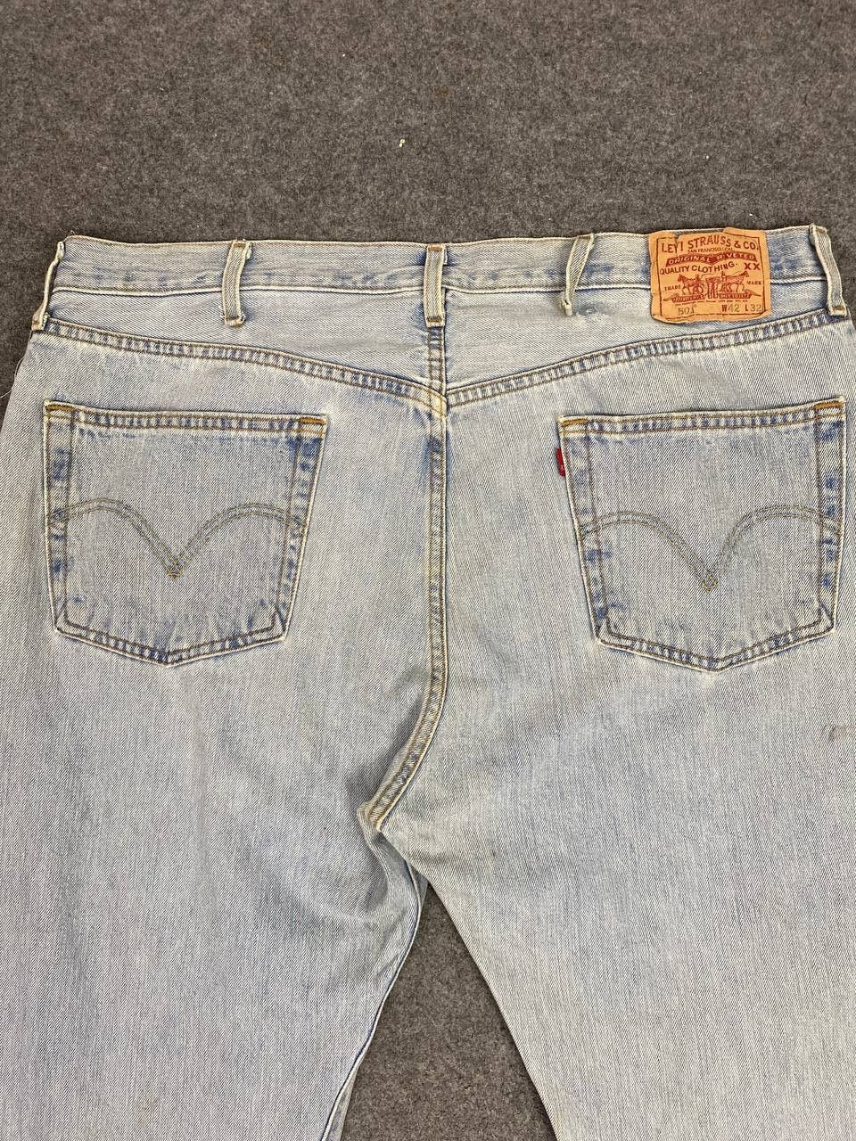 Levi's vintage levis 501 light wash denim nice design Size US 42 / EU 58 - 3 Thumbnail