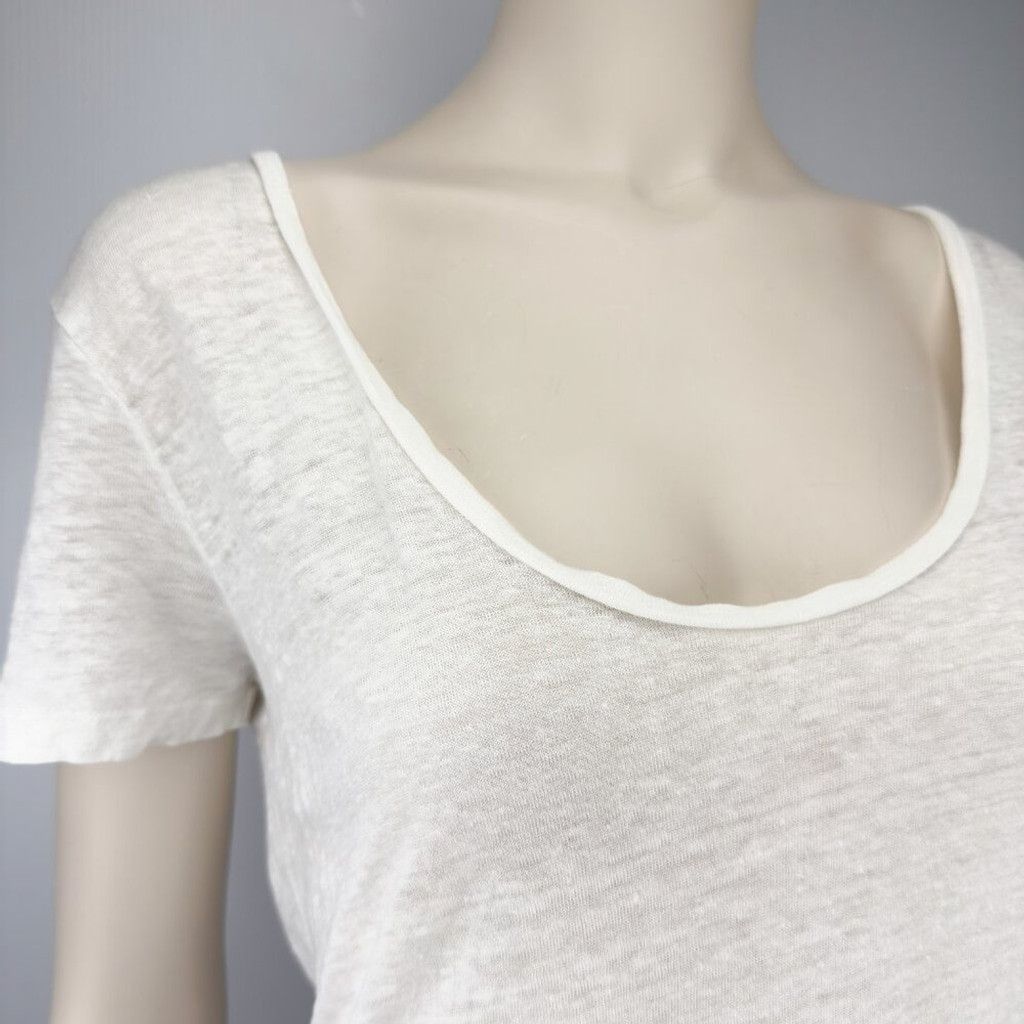 Brochu Walker BROCHU WALKER Linen Scoop Neck Short Sleeves T-shirt Size M Size L / US 10 / IT 46 - 2 Thumbnail