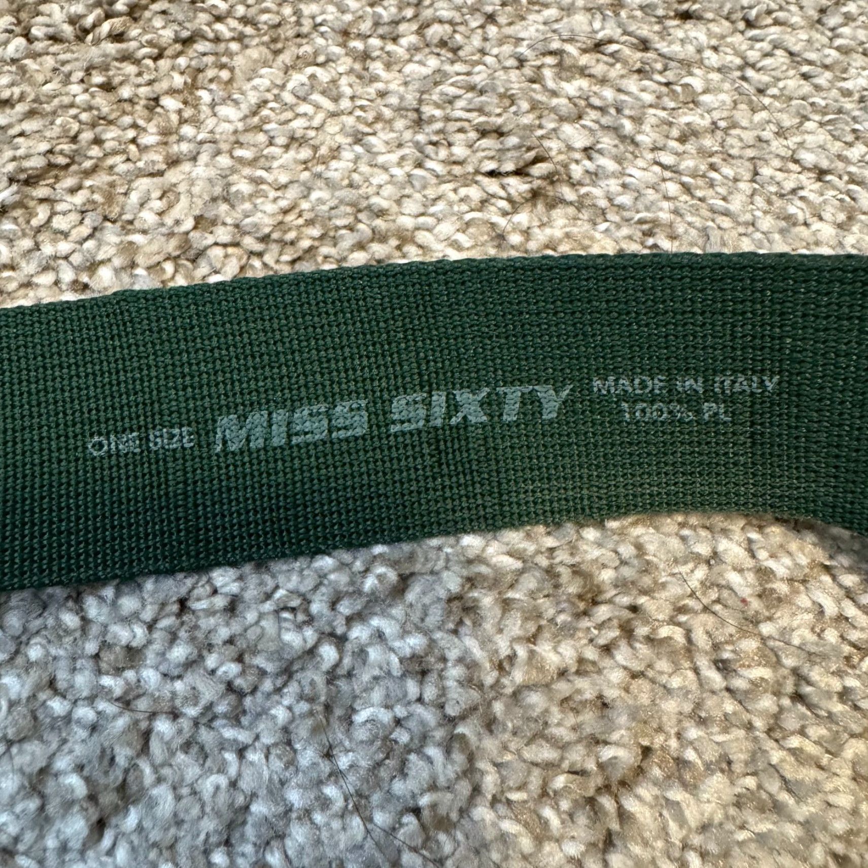 Miss Sixty VINTAGE Miss Sixty Belt Green Airplane Seatbelt Cyber Grunge One Size Womens 90s Y2K Belt Size ONE SIZE - 4 Thumbnail