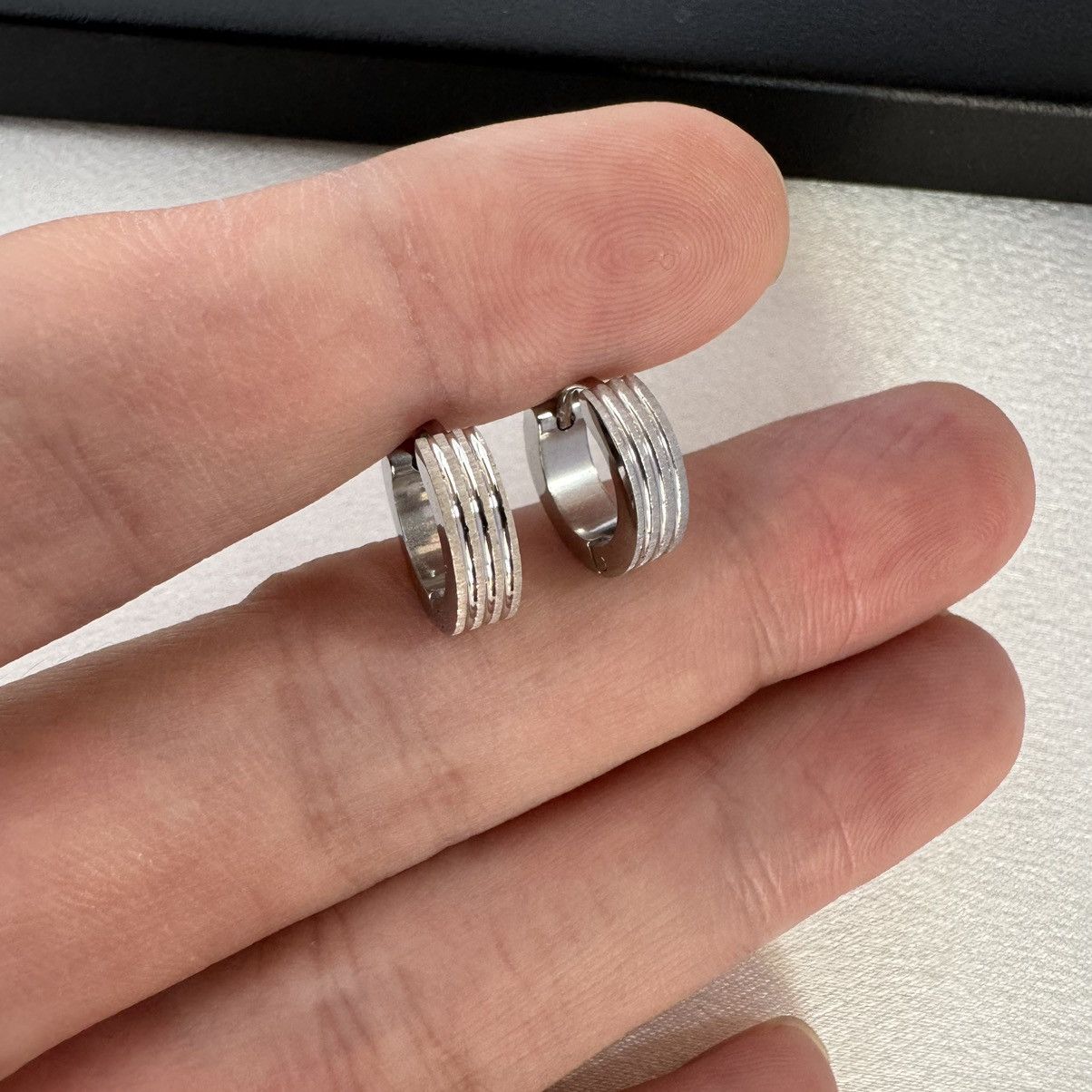 Other 13mm Small Silver Hoop Earrings for Men Women Size ONE SIZE - 5 Thumbnail