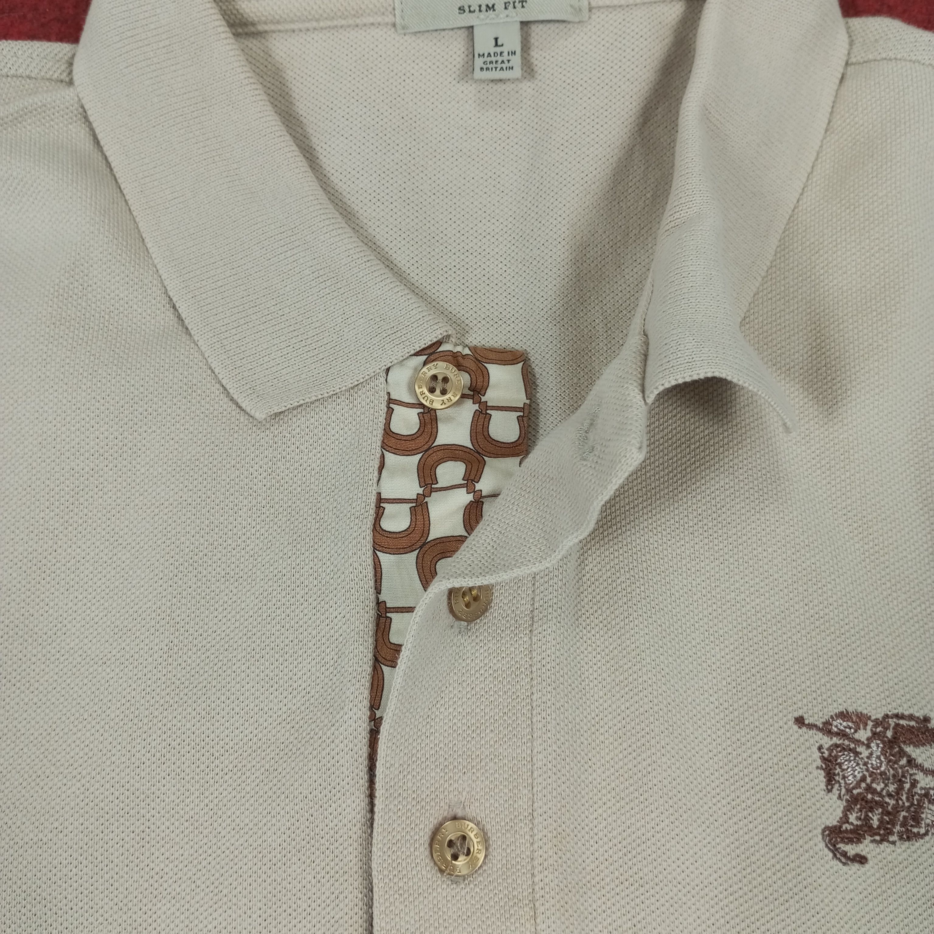 Burberry Burberry London Slim Fit Long Sleeve Polos Size US L / EU 52-54 / 3 - 5 Thumbnail