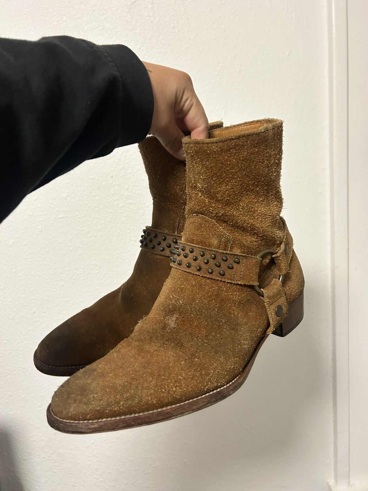 Saint Laurent Wyatt Harness Boots | Grailed