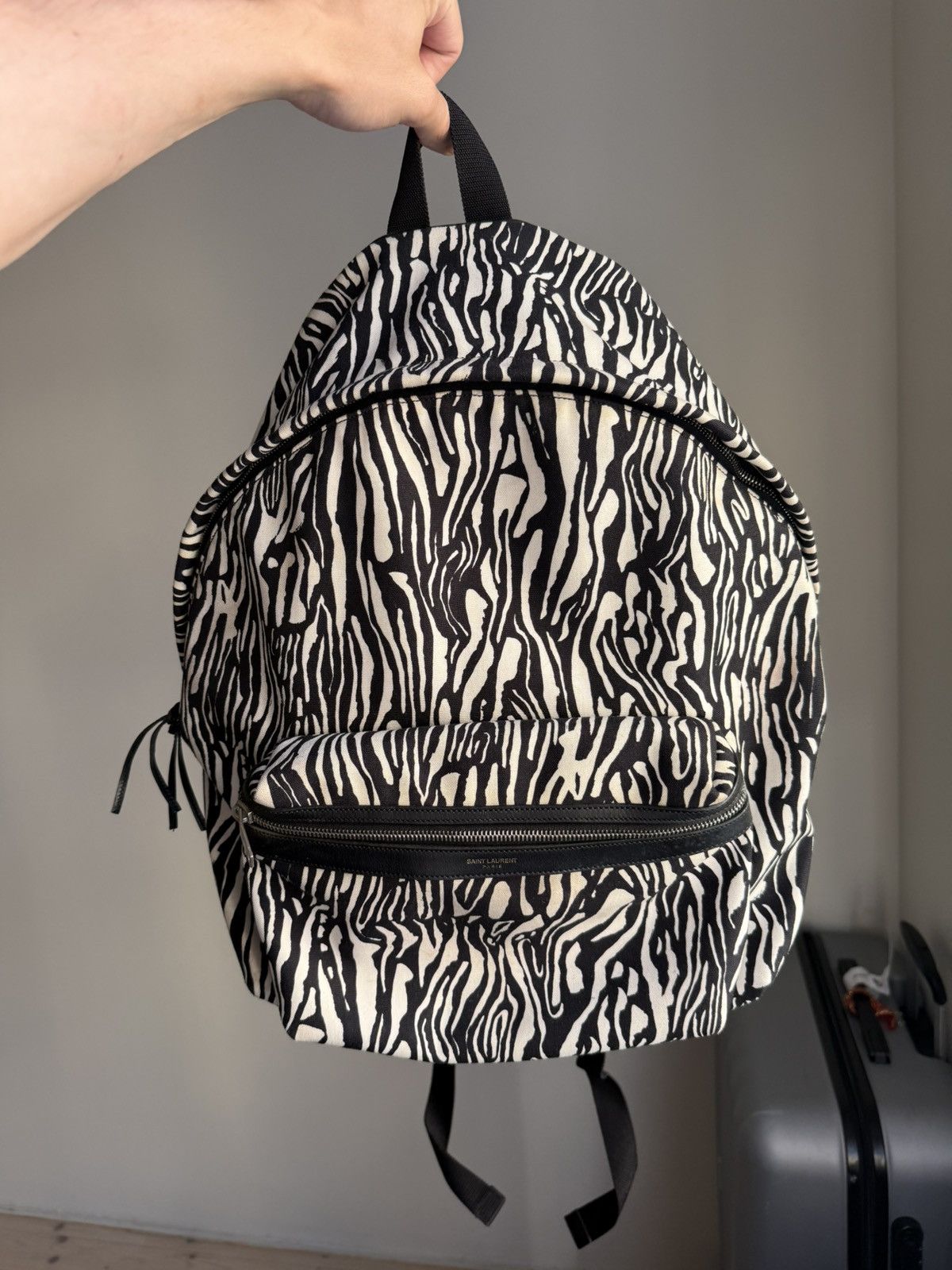 SAINT LAURENT NUXX ZEBRA PRINT BACKPACK SAINT LAURENT サンローラン 