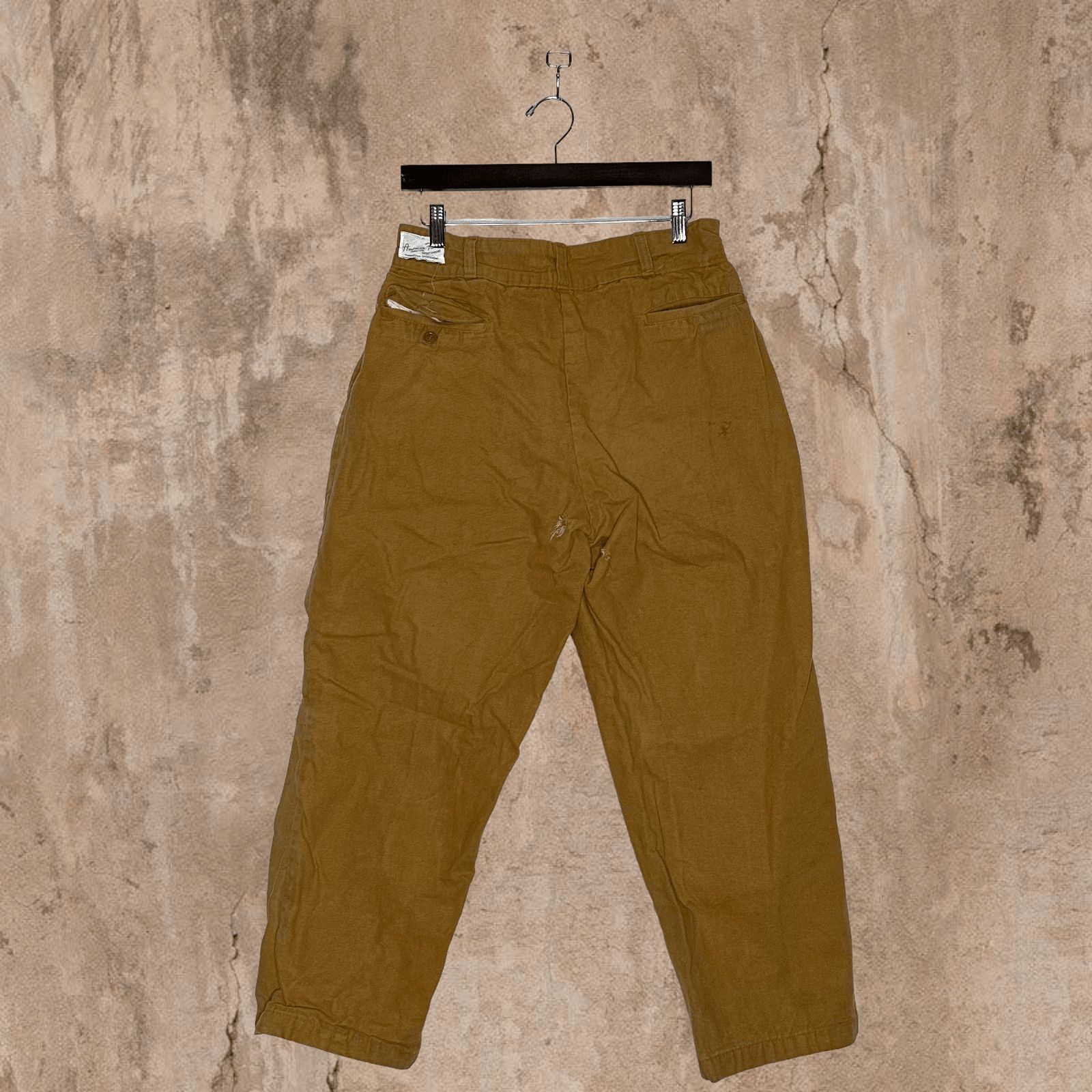 image of Crazy Vintage 70's American Field Canvas Work Pants Baggy in Tan, Men's (Size 30)