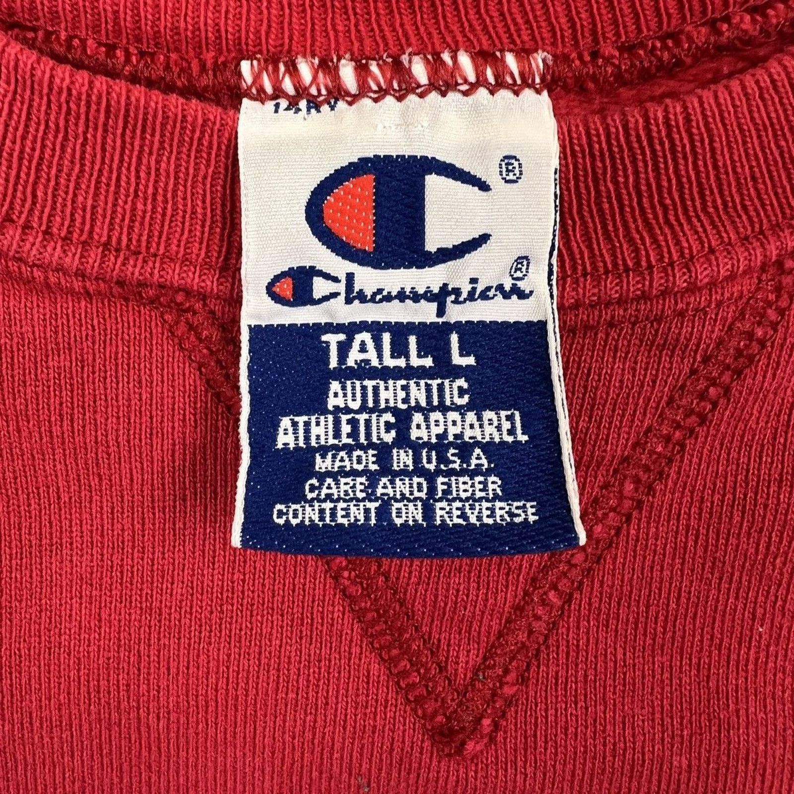 Champion × Vintage Vintage 90s Champion Sweatshirt Reverse Weave Faded Bleached Size US L / EU 52-54 / 3 - 6 Thumbnail