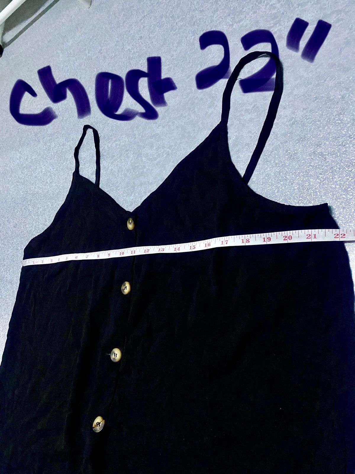 Topshop Topshop Black Cami Tank Button Front Sleeveless Top US14 Size L / US 10 / IT 46 - 13 Thumbnail