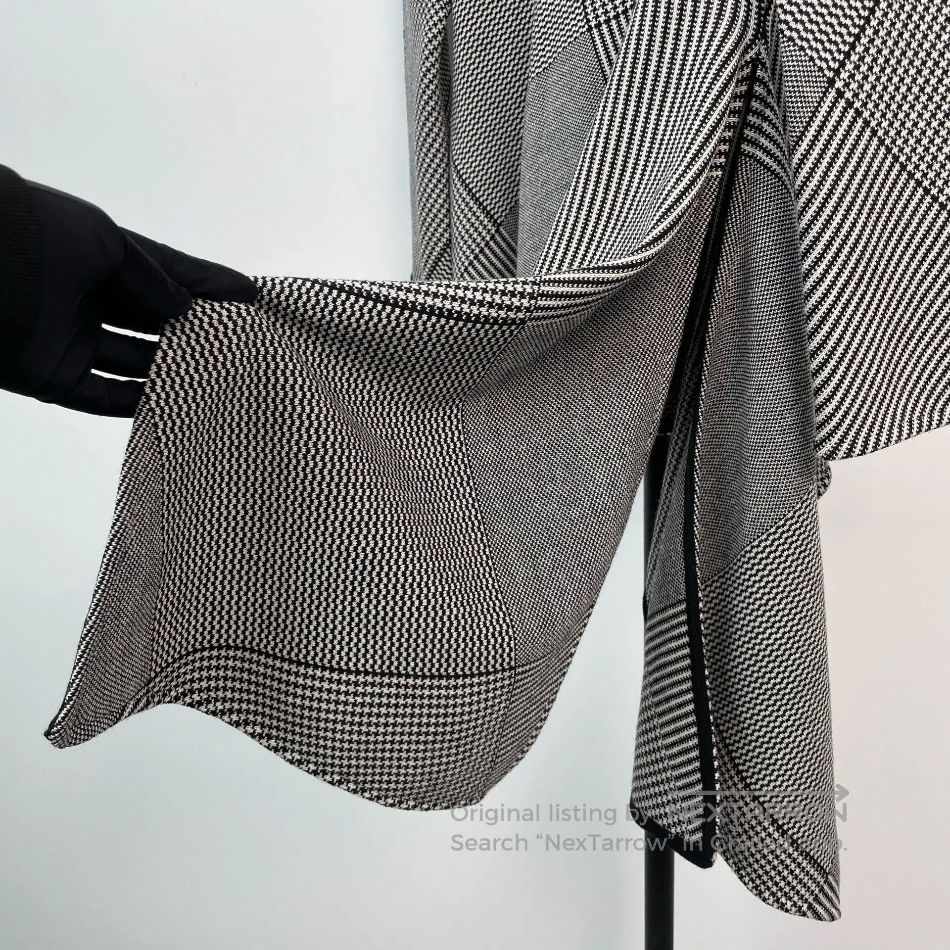 Dior Dior Houndstooth Irregular Wool Nine-quarter Sleeve Knit T Size XS / US 0-2 / IT 36-38 - 4 Thumbnail