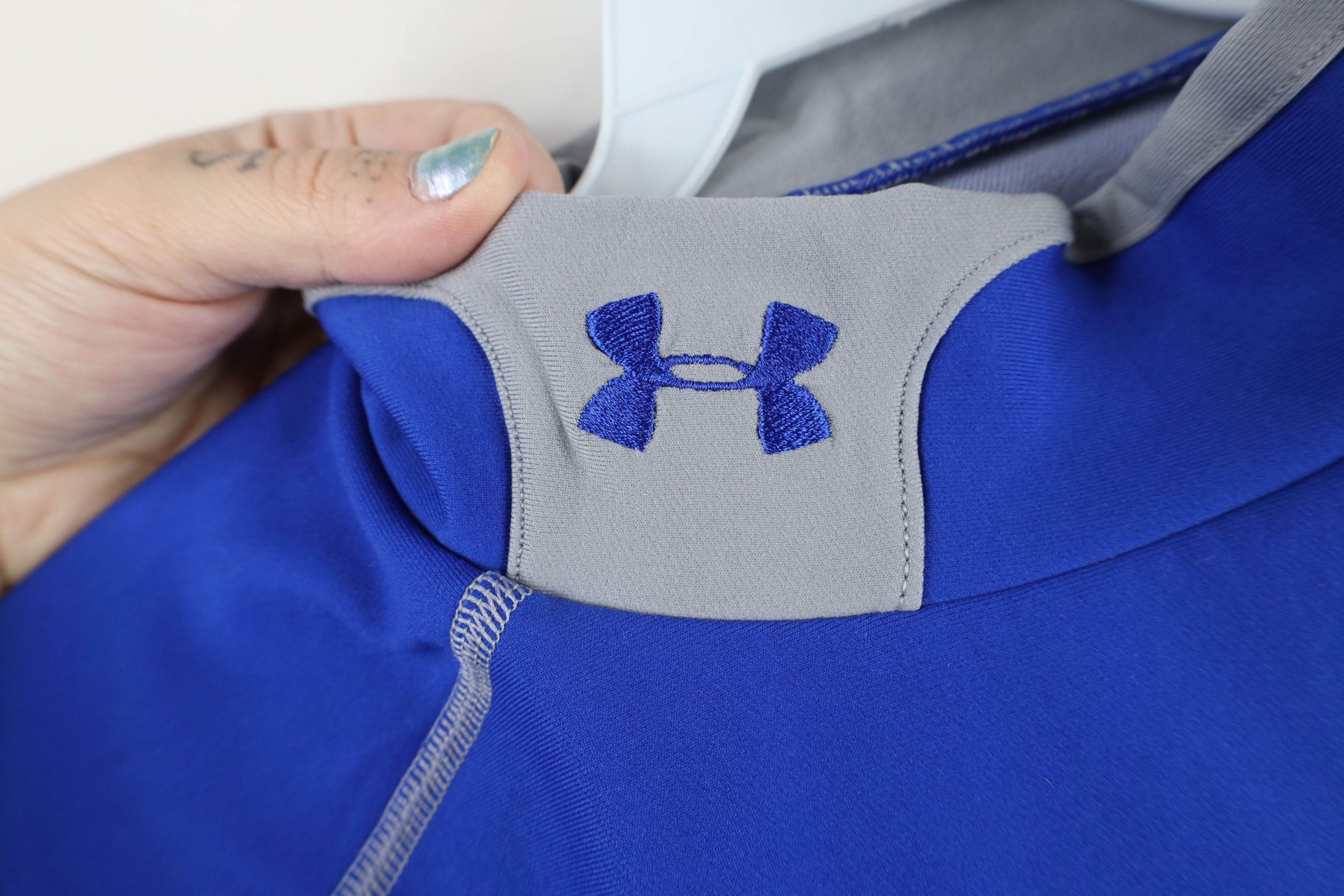 Under Armour × Vintage Under Armour ColdGear Compression Mock Neck Training T-Shirt Size US XL / EU 56 / 4 - 4 Thumbnail