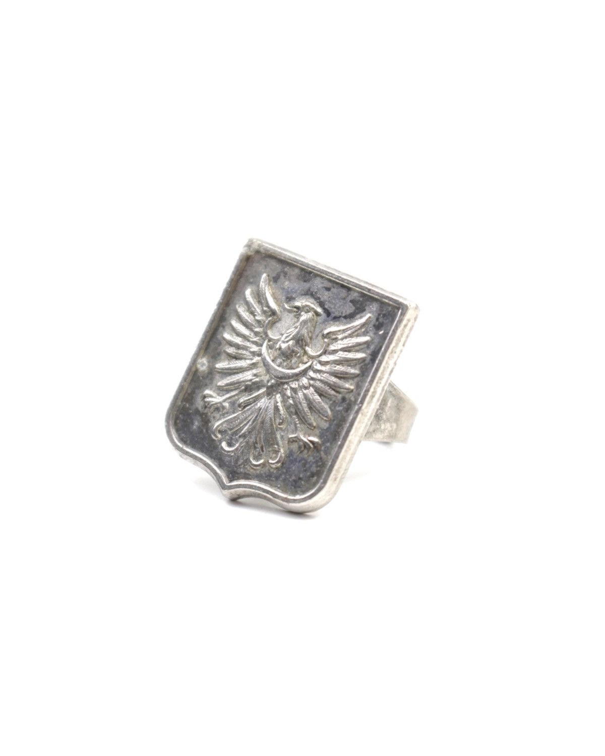 Vintage 2000S JAPANESE MADE EAGLE MOTIF CREST SIGNET RING Size ONE SIZE - 2 Thumbnail