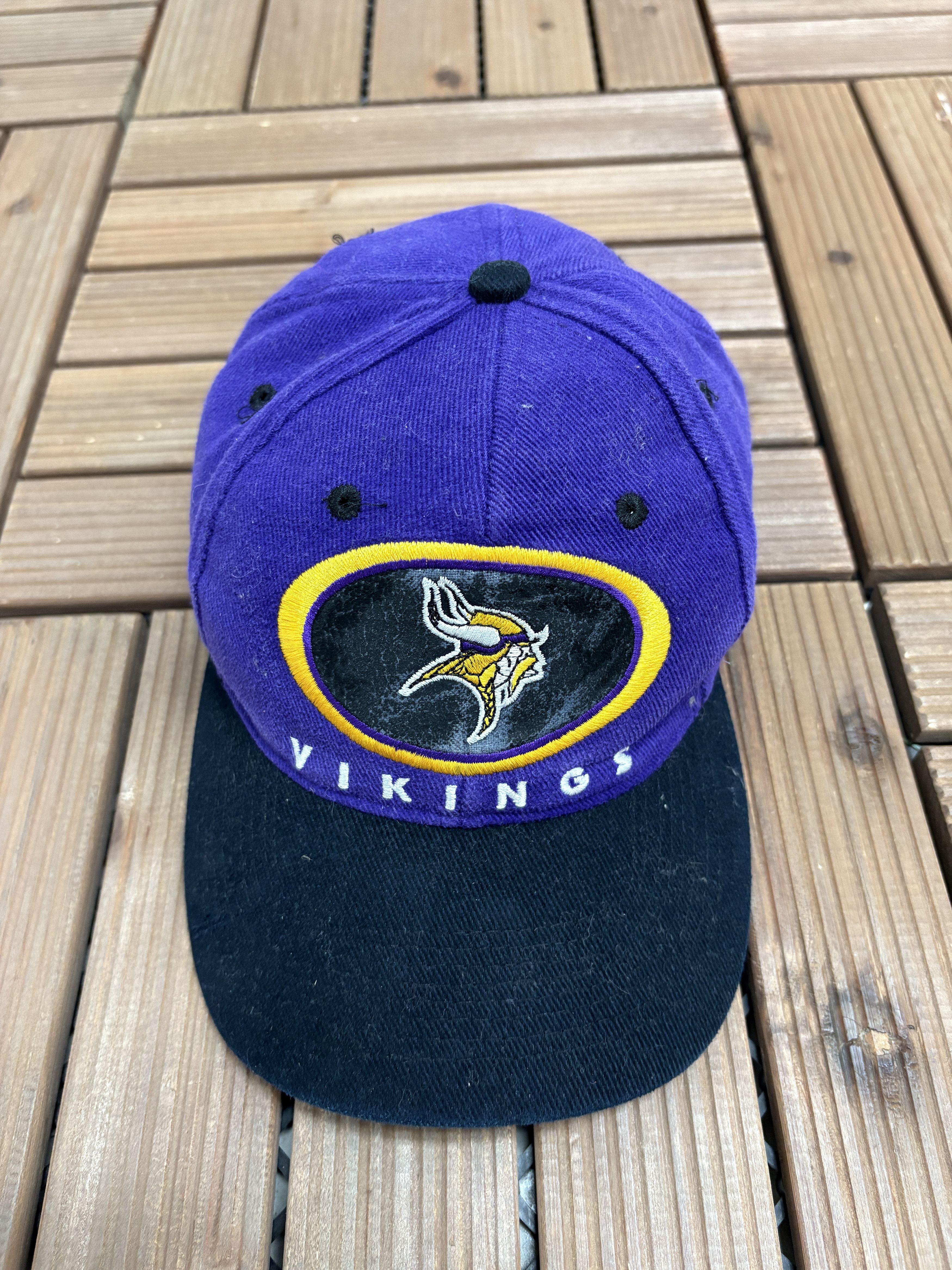 Vintage Minnesota Vikings Vintage Purple Snap Back Hat Cap Size ONE SIZE - 2 Thumbnail