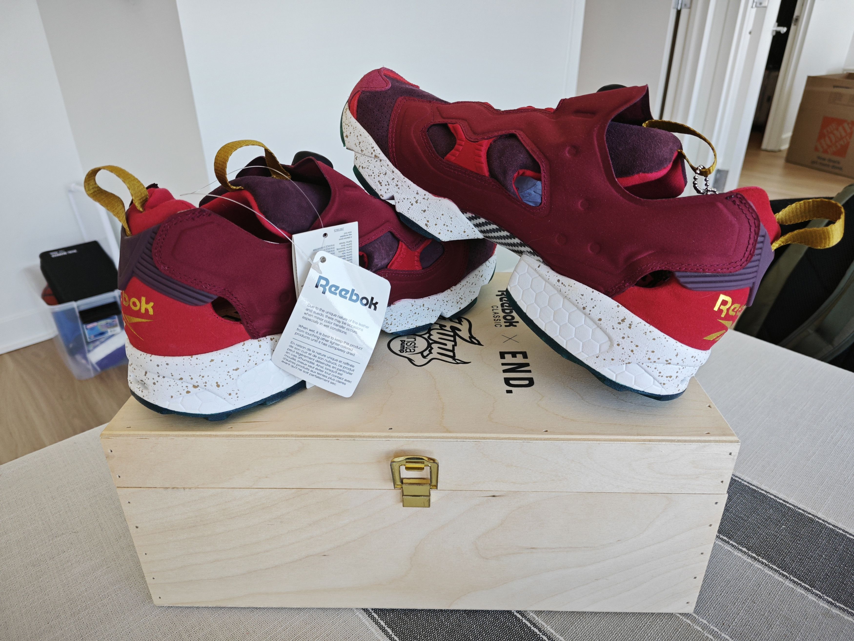 Reebok BRAND NEW! END x Reebok Insta Pump Fury “Claret” Special Box Size US 10 / EU 43 - 6 Thumbnail