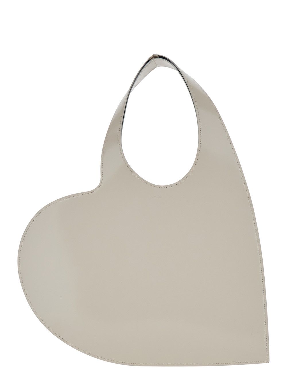 Coperni Shoulder Bag 'Heart' with Logo Print in Beige Leather for Women Size ONE SIZE - 1 Thumbnail