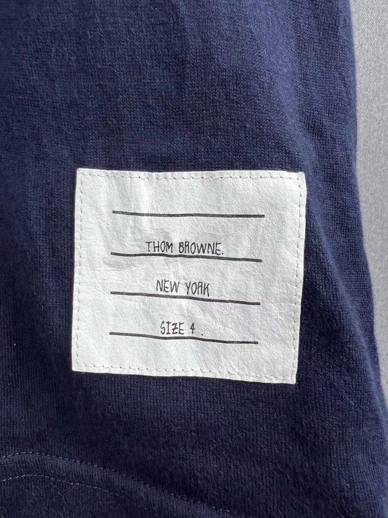 Thom Browne Thom Browne size4 Four-bar blue short sleeves Size US XL / EU 56 / 4 - 3 Thumbnail