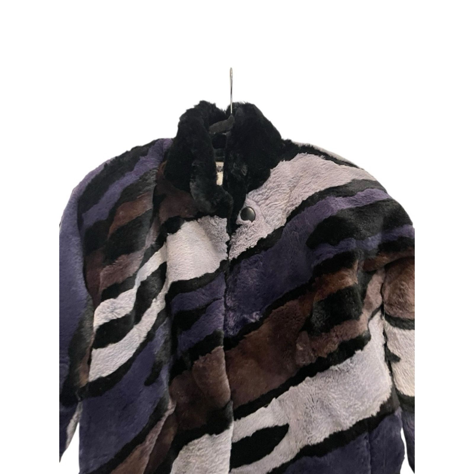 Neiman Marcus Neiman Marcus Striped Faux Fur Coat Women's Jacket Size ONE SIZE - 3 Thumbnail