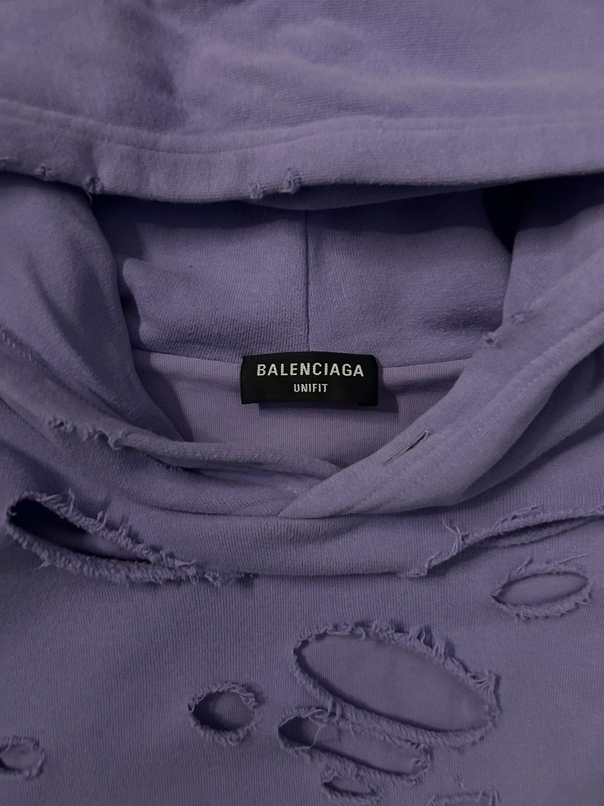 Balenciaga Balenciaga Distressed Hoodie Size US XS / EU 42 / 0 - 7 Thumbnail