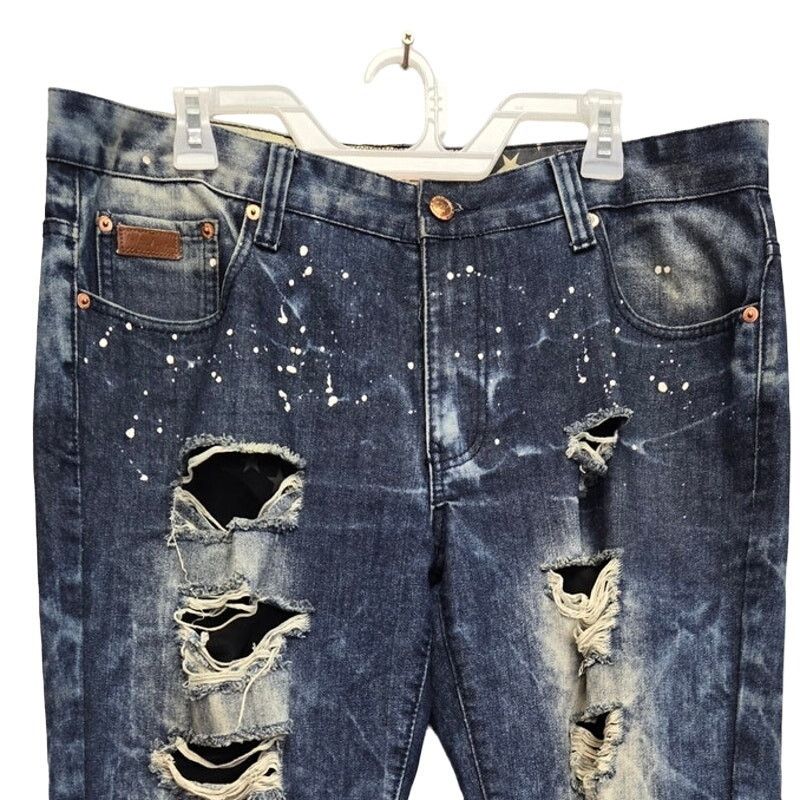 Winchester Winchester Mens 36 Factory Distressed Bleached Lined Jeans Size US 36 / EU 52 - 2 Thumbnail