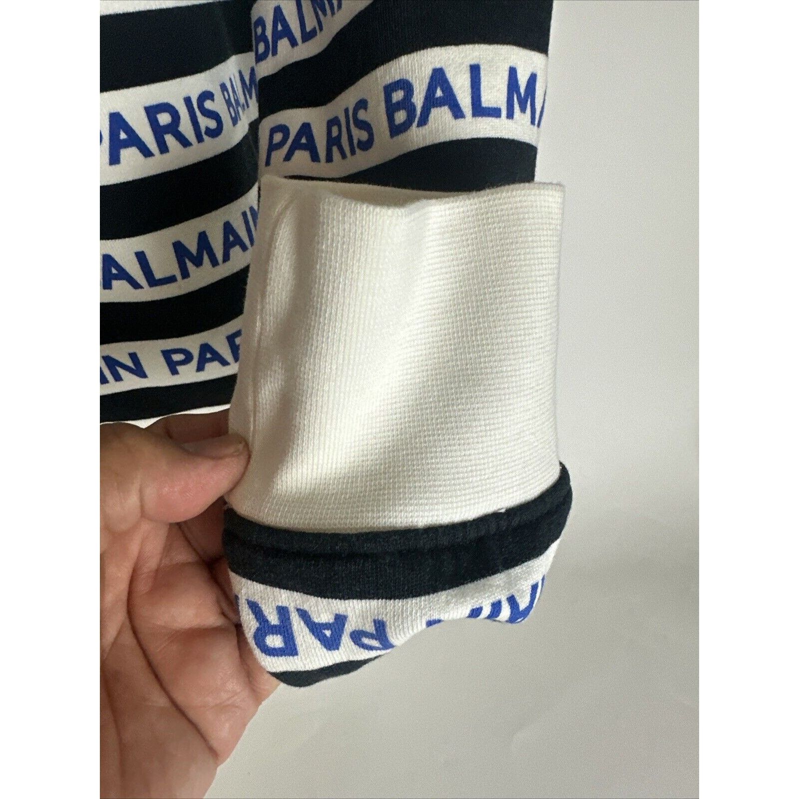 Balmain Permanently Stained Balmain Striped Sweatshirt Men’s SZ M Size US M / EU 48-50 / 2 - 11 Thumbnail