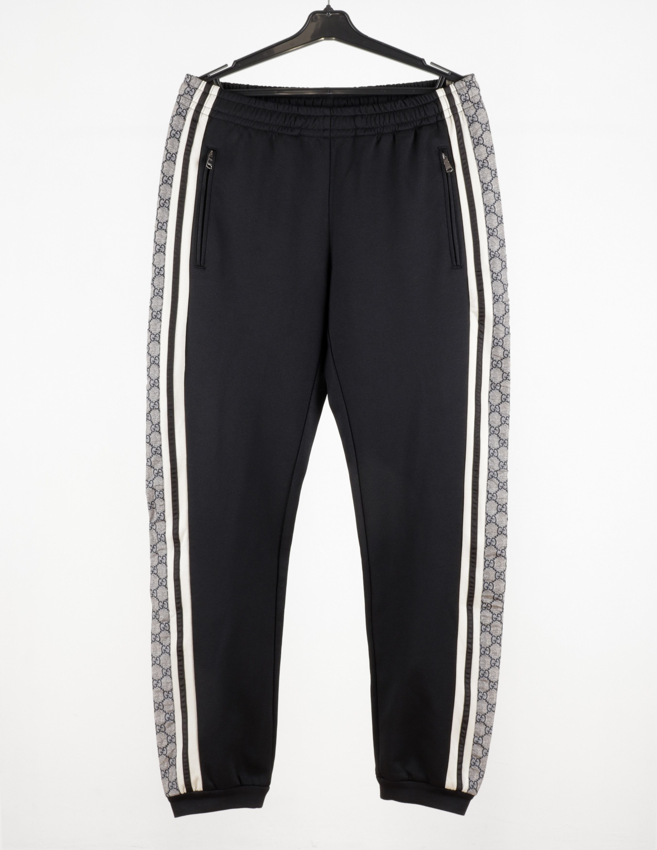 Gucci GUCCI Size S Black GG Monogram Striped Jersey Track Pants Size US 30 / EU 46 - 9 Thumbnail