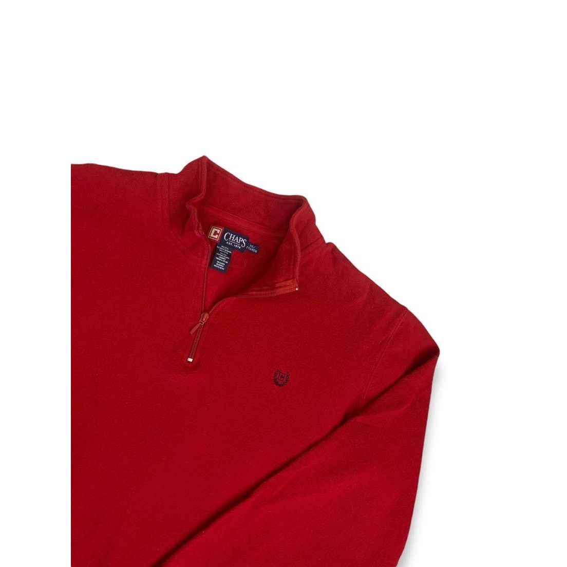 Chaps CHAPS Red 1/4 Quarter Zip Sweater Pullover Long Sleeve 2XL Size US XXL / EU 58 / 5 - 3 Thumbnail