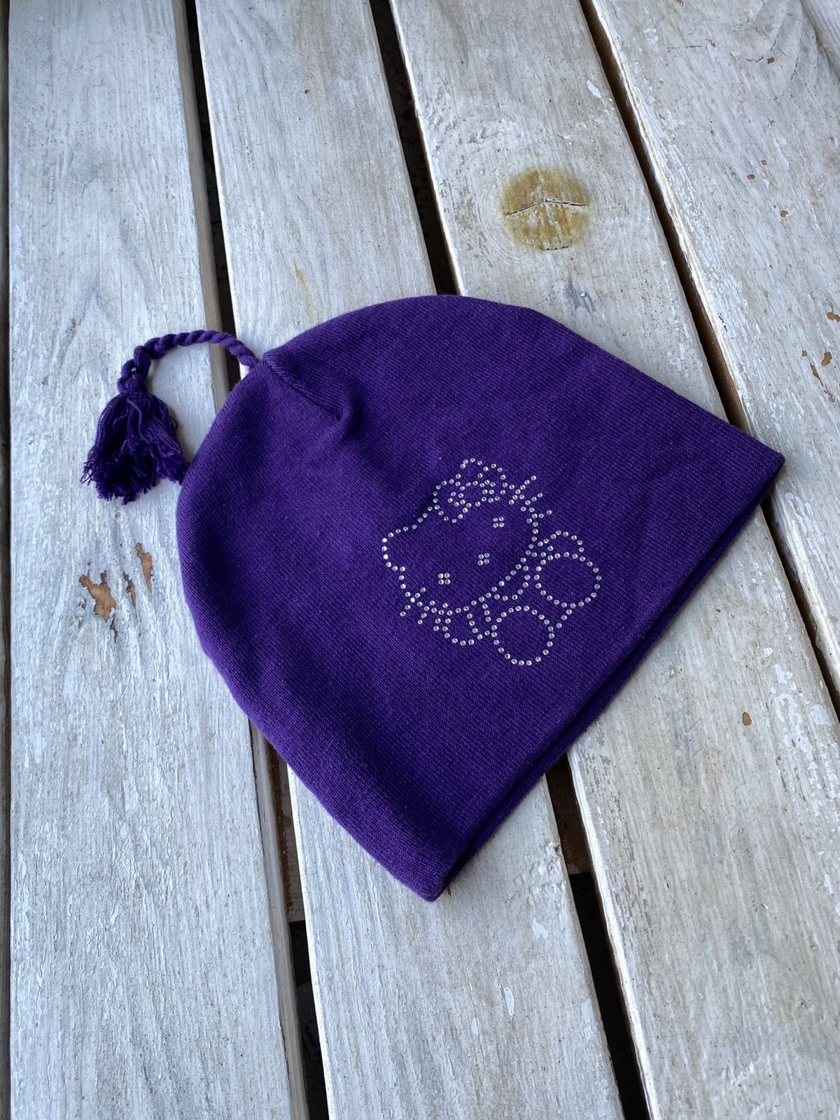 Anime × Japanese Brand Hello Kitty Purple Lil Peep Cotton Y2K Beanie Size ONE SIZE - 1 Thumbnail