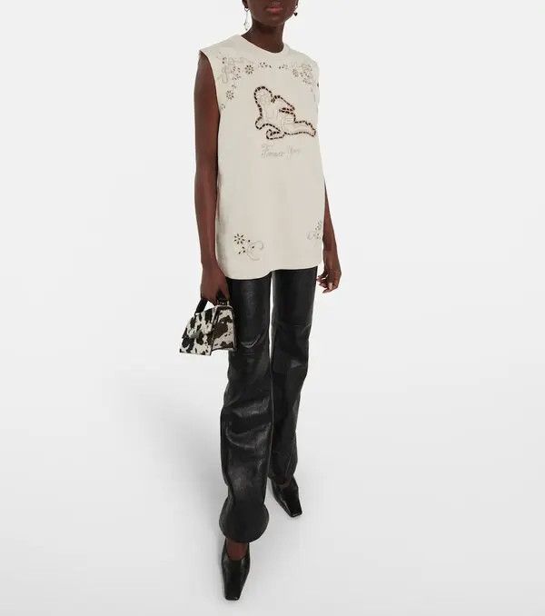 Acne Studios o1y0725 Sleeveless Tank Top in Cream Size L / US 10 / IT 46 - 4 Thumbnail