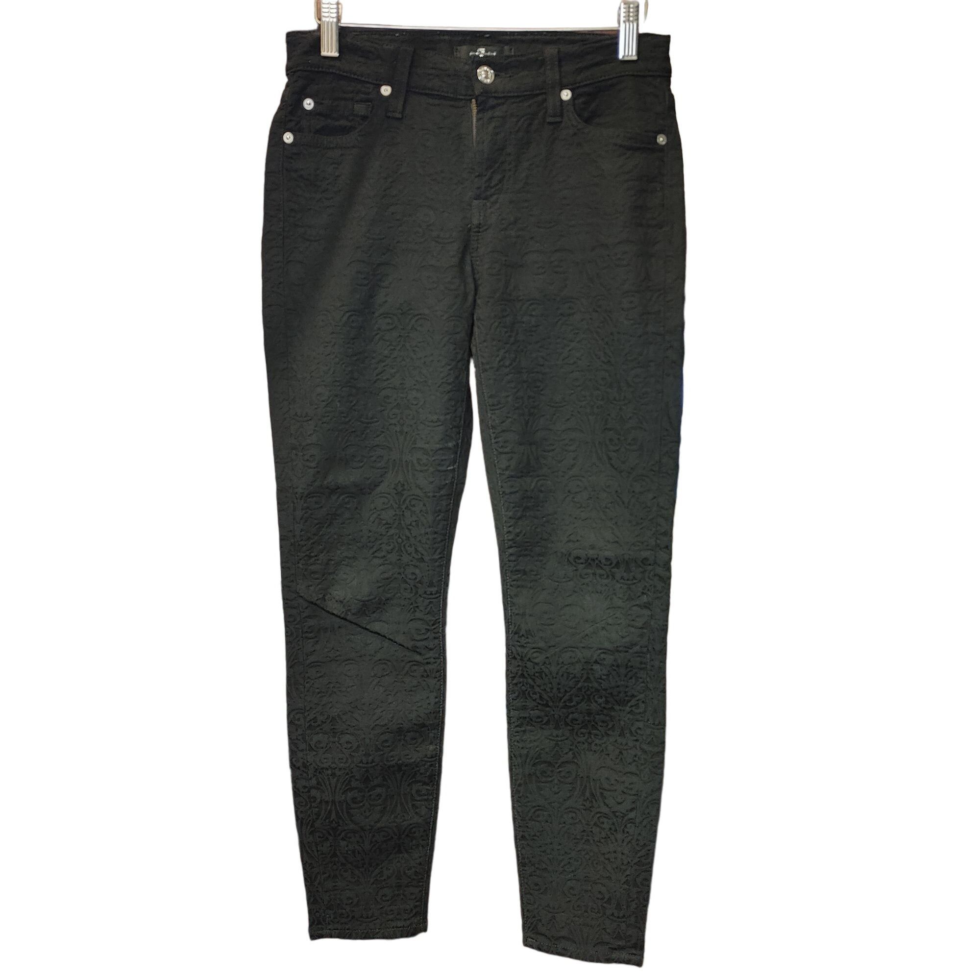 Other 7 For All Mankind Women's Black Denim Skinny Jeans Size 25 Size 25" / US 0 / IT 36 - 1 Thumbnail