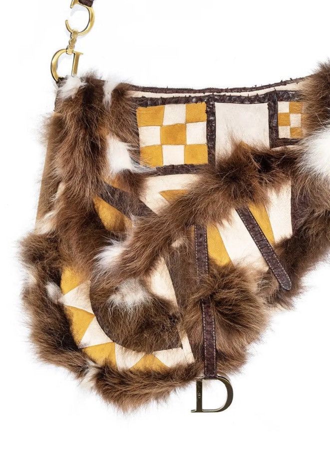 Dior Dior by John Galliano Runway FW02 Oversized Fur Saddle Bag Size ONE SIZE - 6 Thumbnail
