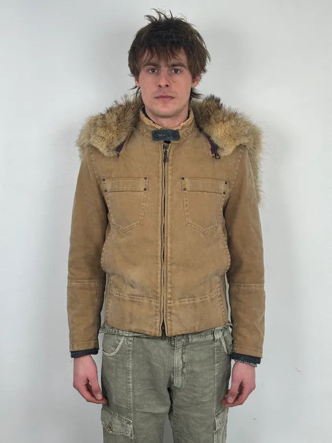 Dsquared2 AW2002 Dsquared2 Fur Hooded Beige Jacket Size US M / EU 48-50 / 2 - 3 Thumbnail