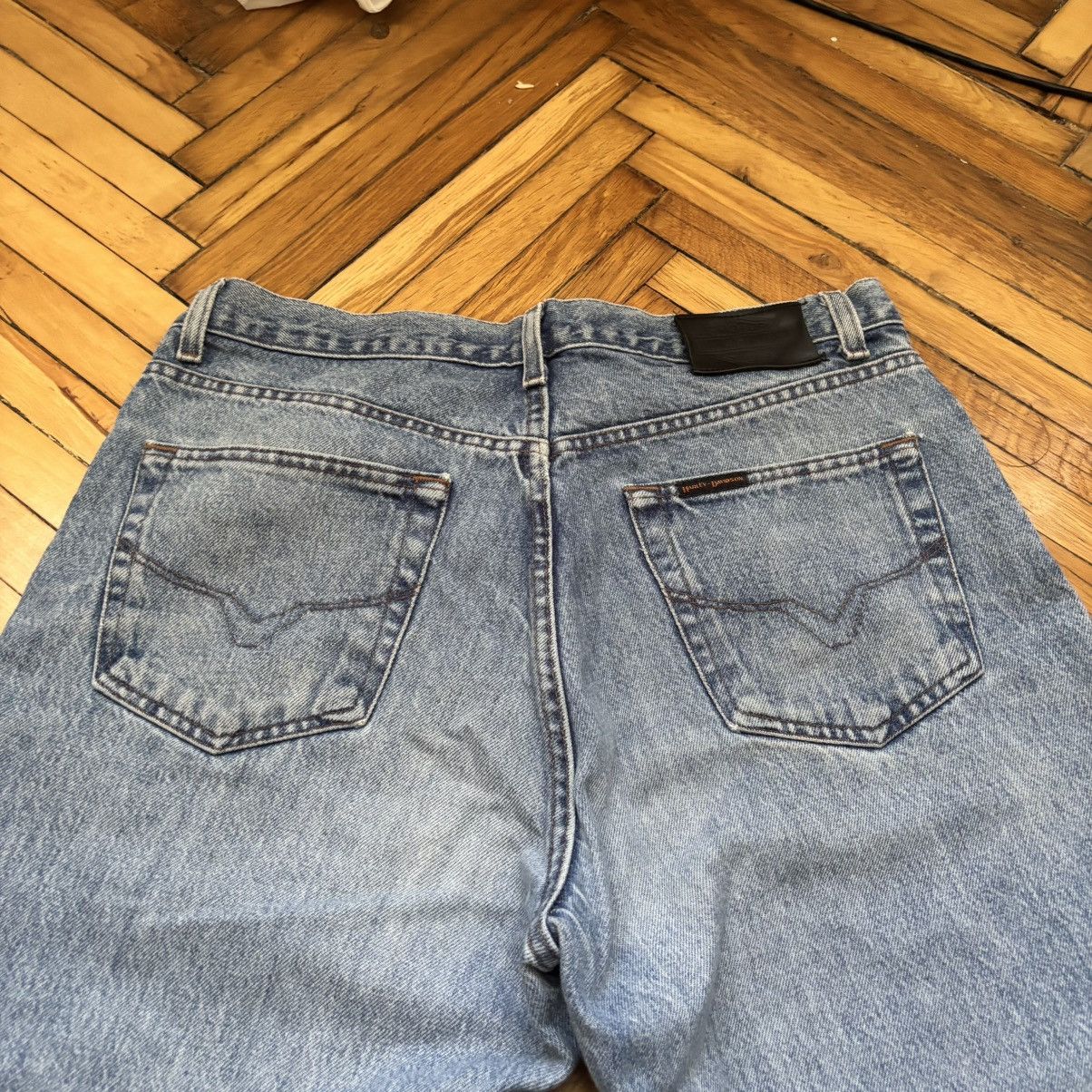Harley Davidson Vintage 90’s Harley Davidson Baggy Jeans Y2K Punk Moto Size US 34 / EU 50 - 9 Thumbnail