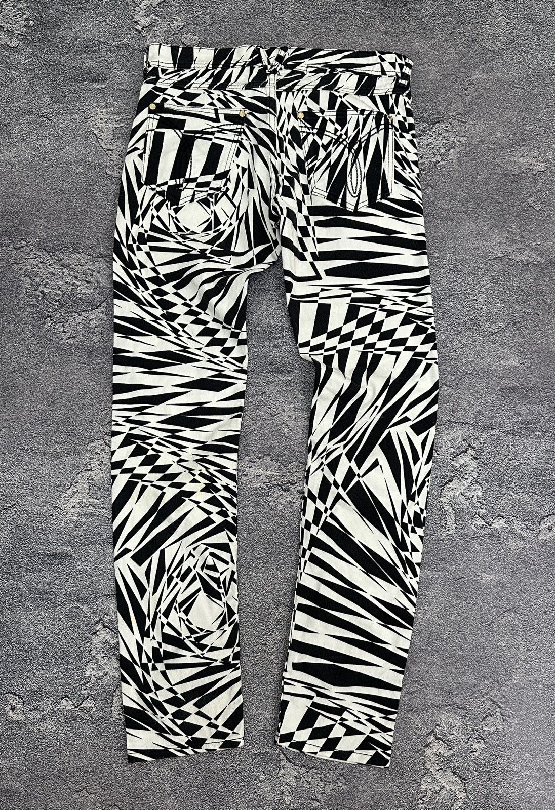 H&M × Kenzo Runway! 2011 Versace x H&M Zebra Abstract Denim Pants Sz 30 Size US 30 / EU 46 - 4 Thumbnail