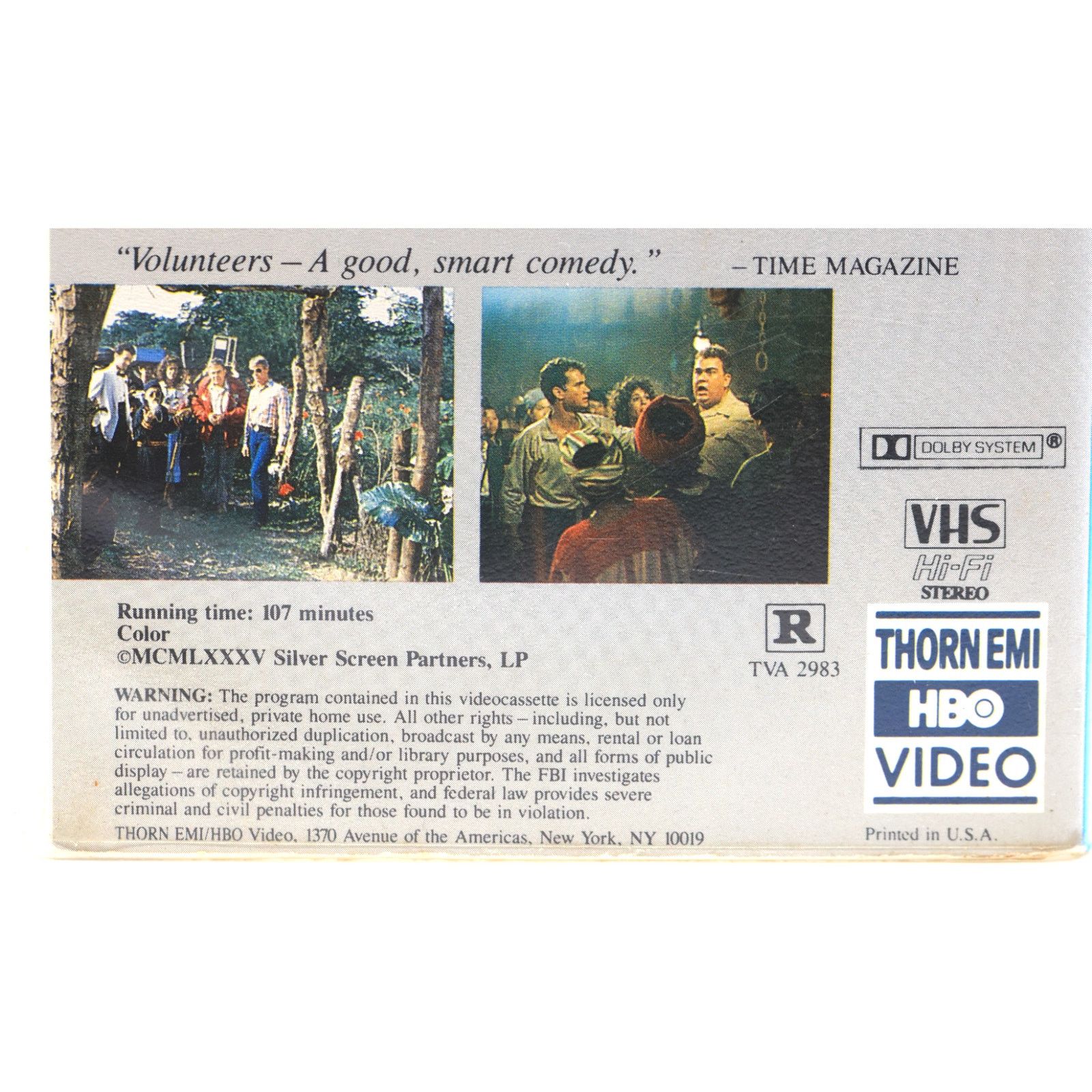 Other Tom Hanks Volunteers 1985 Thorn EMI HBO Movie | VHS Tape Size ONE SIZE - 3 Thumbnail