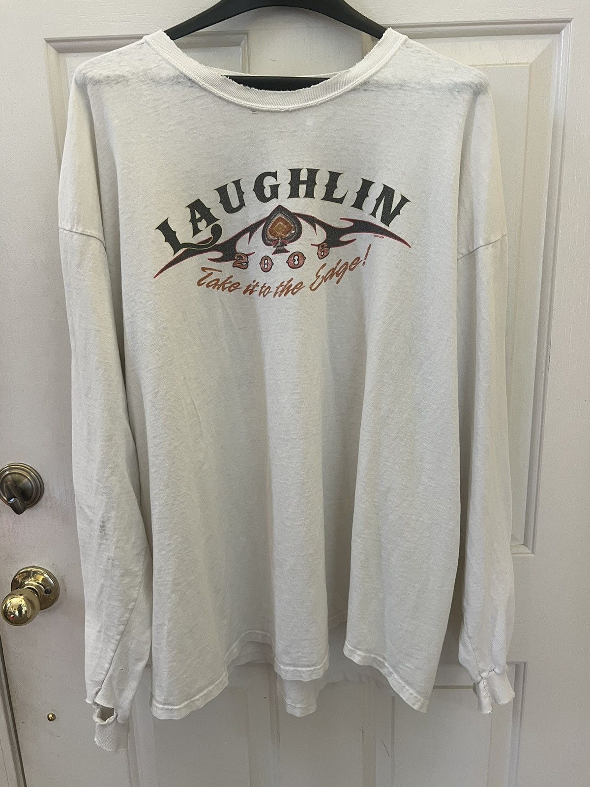 Vintage Thrashed sick Laughlin Nevada biker tee 2006 Size US XL / EU 56 / 4 - 4 Thumbnail