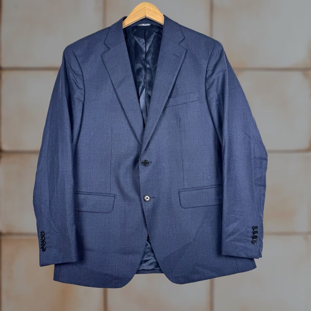 Ermenegildo Zegna Ermenegildo Zegna Blazer Mens 42R Plaid Wool Notch Lapel 2 Piece Travel Business Casual Modern Fit Size 42R - 1 Thumbnail