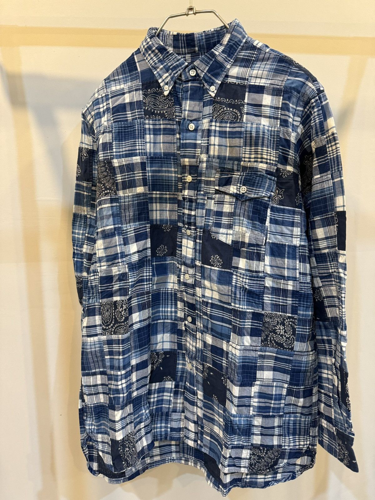Polo Ralph Lauren Indigo Patchwork Shirt Size US L / EU 52-54 / 3 - 1 Thumbnail