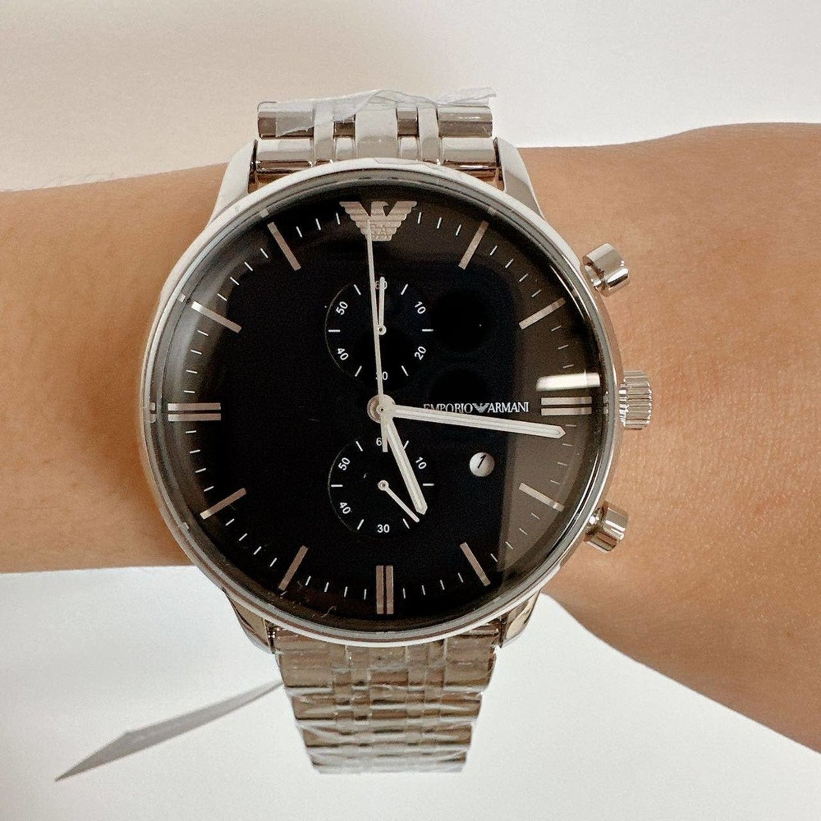 Emporio Armani Emporio Armani AR1648 Men's Two-Hand Stainless Steel Watch Size ONE SIZE - 2 Thumbnail