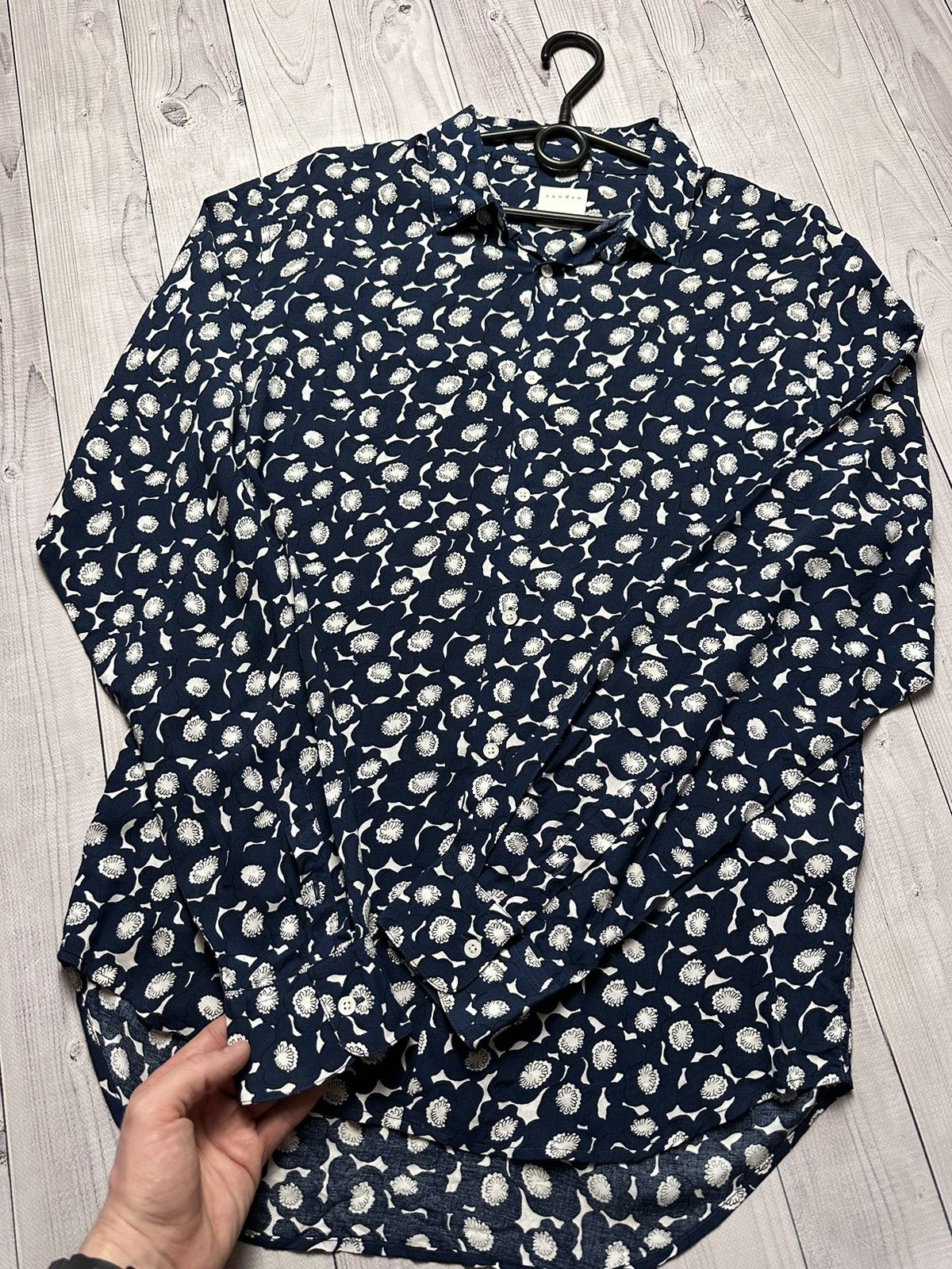 Sandro Sandro monogram shirt size M luxury rare Size US M / EU 48-50 / 2 - 2 Thumbnail