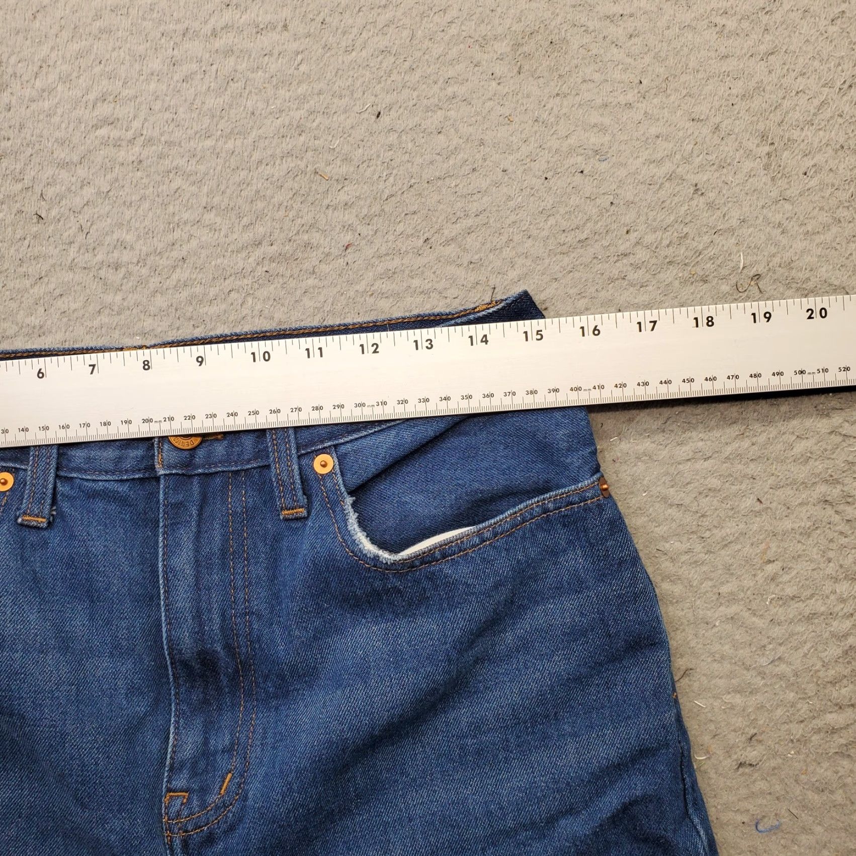 Madewell Madewell Mens Jeans Size 29 Baggy Straight-Leg Denim Blue Relaxed Fit 5-Pocket Inseam 30.5" Waist 15.5" Low Waist Stretch Vintage No Size US 29 - 6 Thumbnail