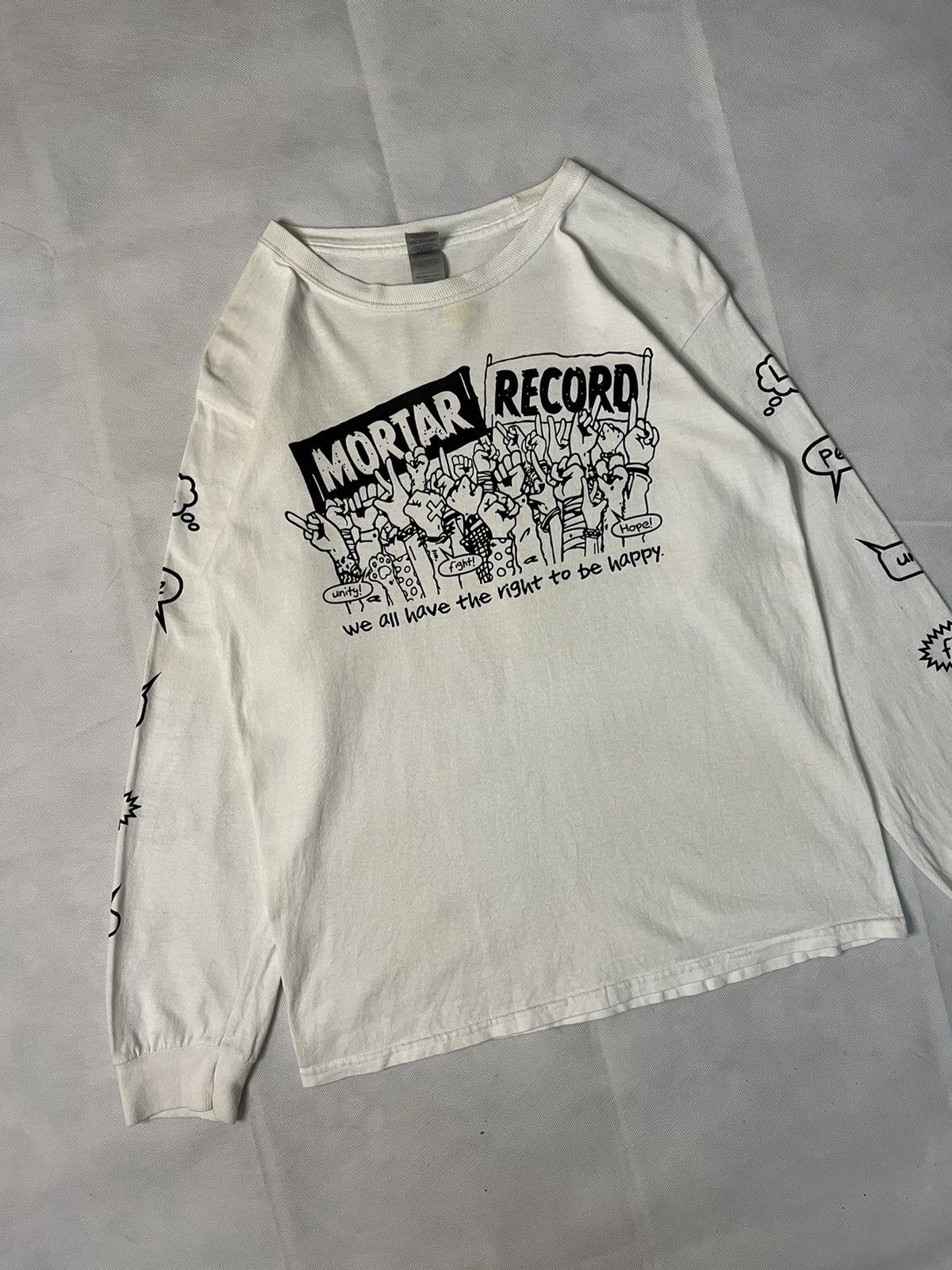 Band Tees Vintage Mortar Record Love Peace Unity Fight Hope Size US S / EU 44-46 / 1 - 6 Thumbnail