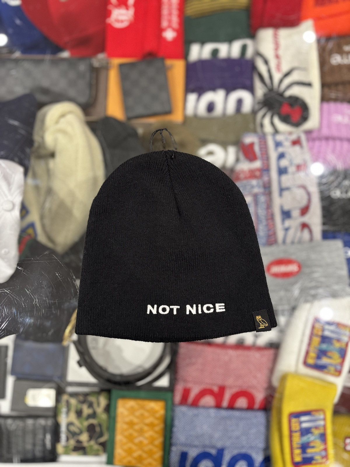 October's Very Own OVO Baka Not Nice Beanie Black Size ONE SIZE - 1 Thumbnail