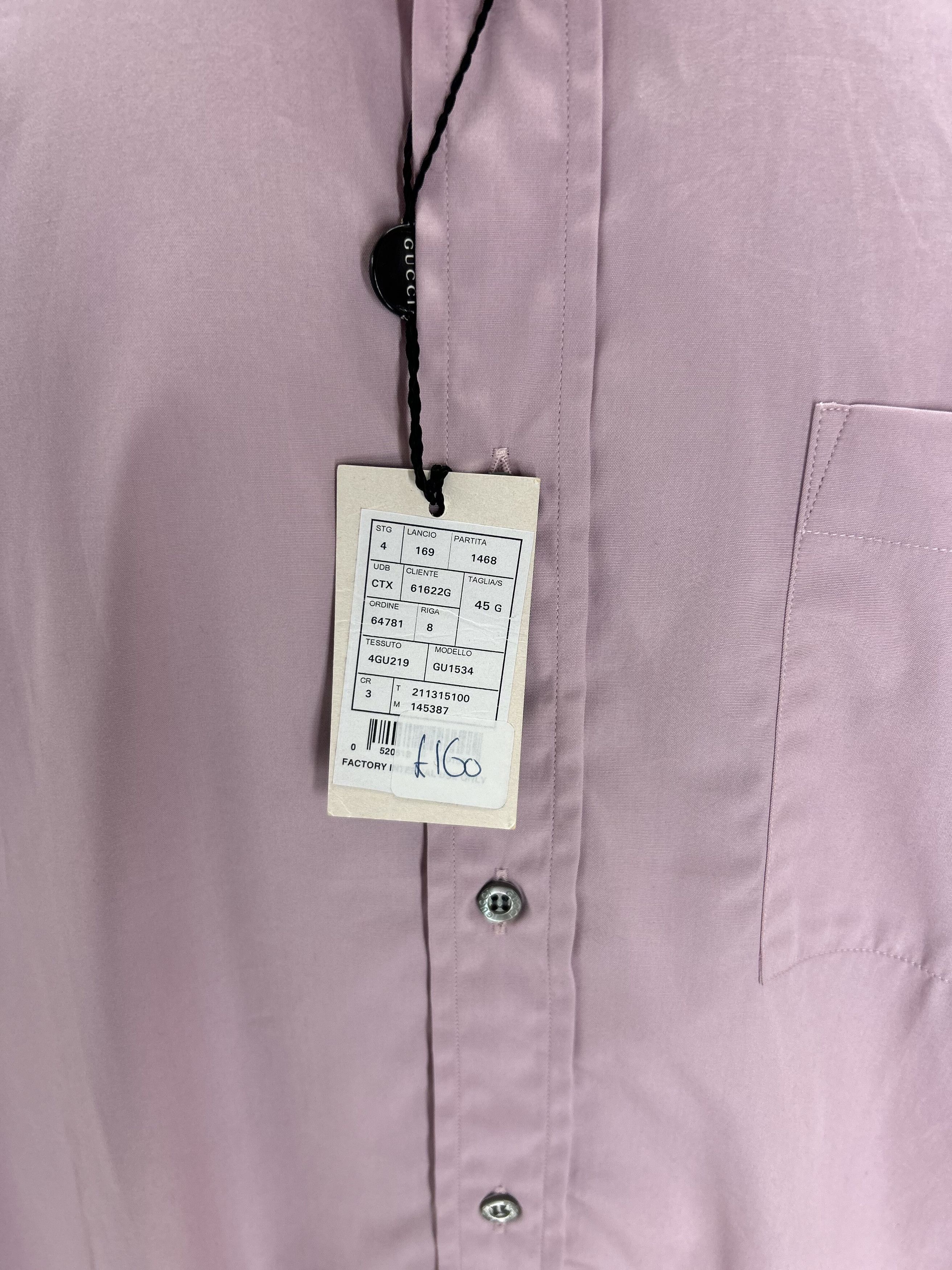 Gucci Gucci Dusty Pink Classic Dress Shirt With Double ButtonCuffs Size US XXL / EU 58 / 5 - 4 Thumbnail