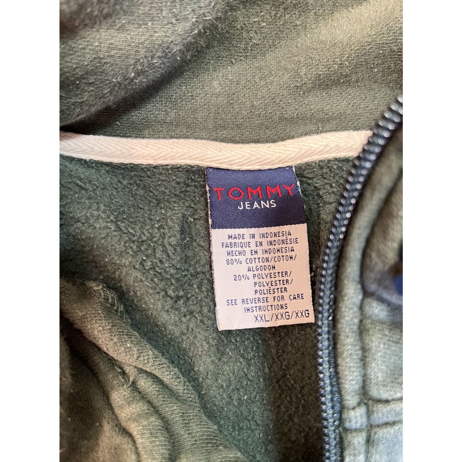 Tommy Hilfiger VINTAGE Tommy Hilfiger Tommy Jeans Pullover 1/4 Zip Sweater Shirt Mens 2XL Green 90s Size US XXL / EU 58 / 5 - 3 Thumbnail